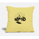 Moon Travel Adventure Hiking Camping Gift Washed Yellow Pillow